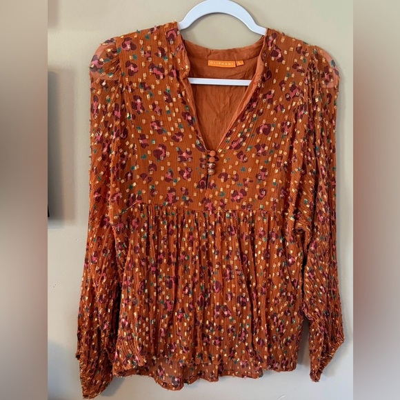 oliphant tuckernuck balloon blouse size large - Picture 2 of 6